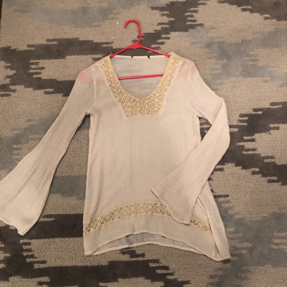 Cream beach cover up